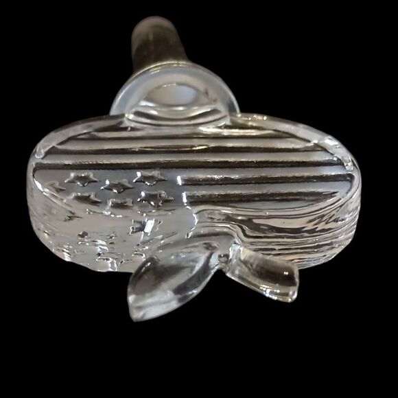 Mikasa Patriotic Crystal Wine Bottle Stopper Apple Stars & Stripes American Flag - Picture 4 of 14